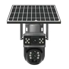 GENERICO - Cámara Solar 4G Doble Lente PTZ IP66 Exterior