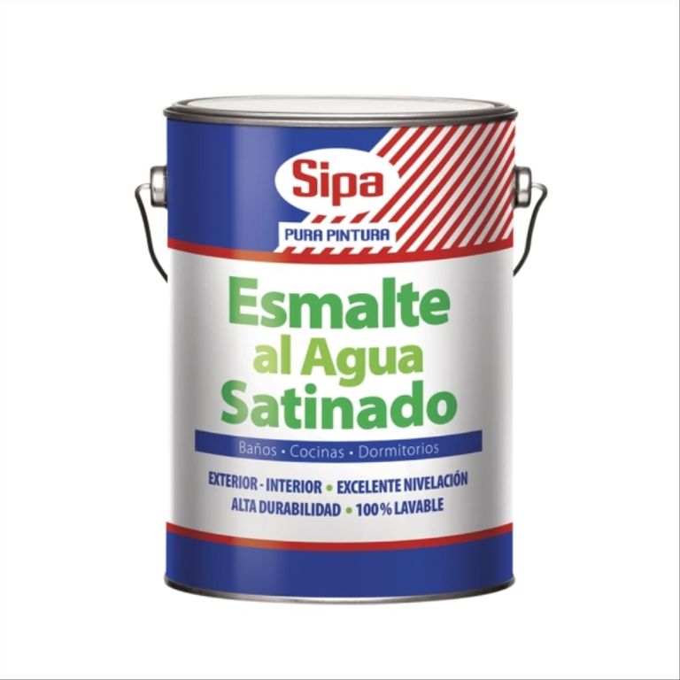 Esmalte al agua satinado blanco 1 gal