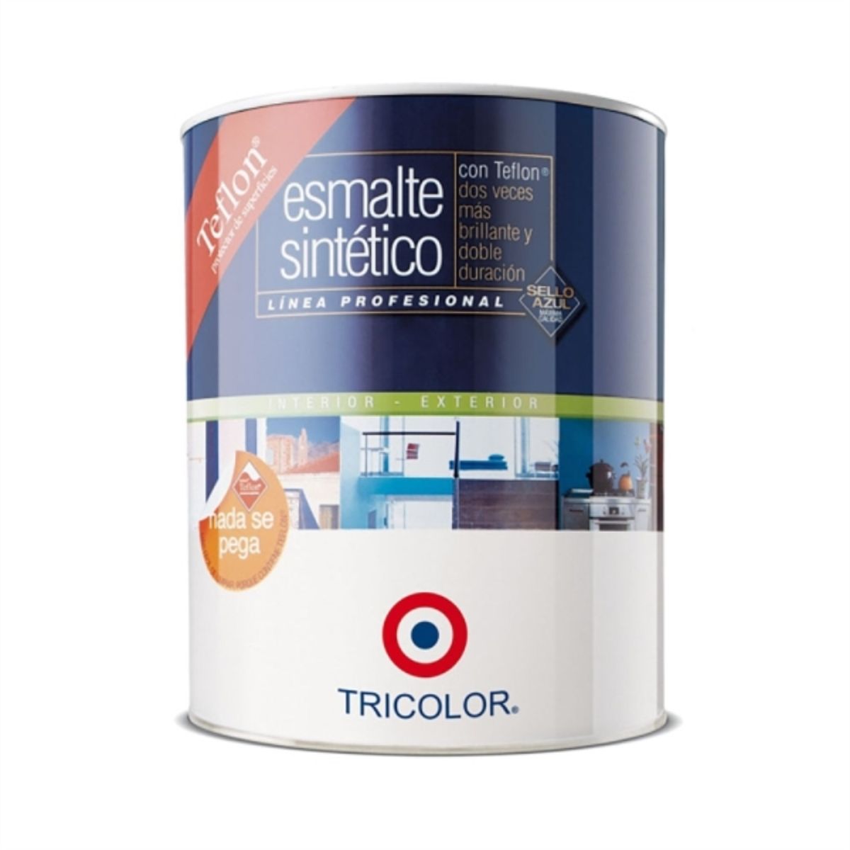 TRICOLOR - Esmalte sintético Profesional café 1/4 gal