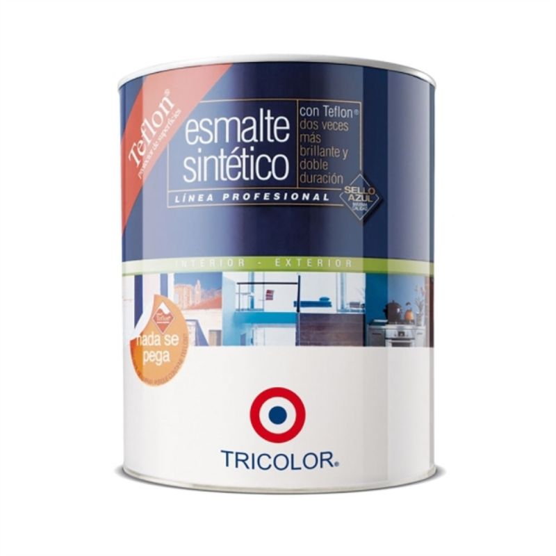 TRICOLOR - Esmalte sintético Profesional café 1/4 gal