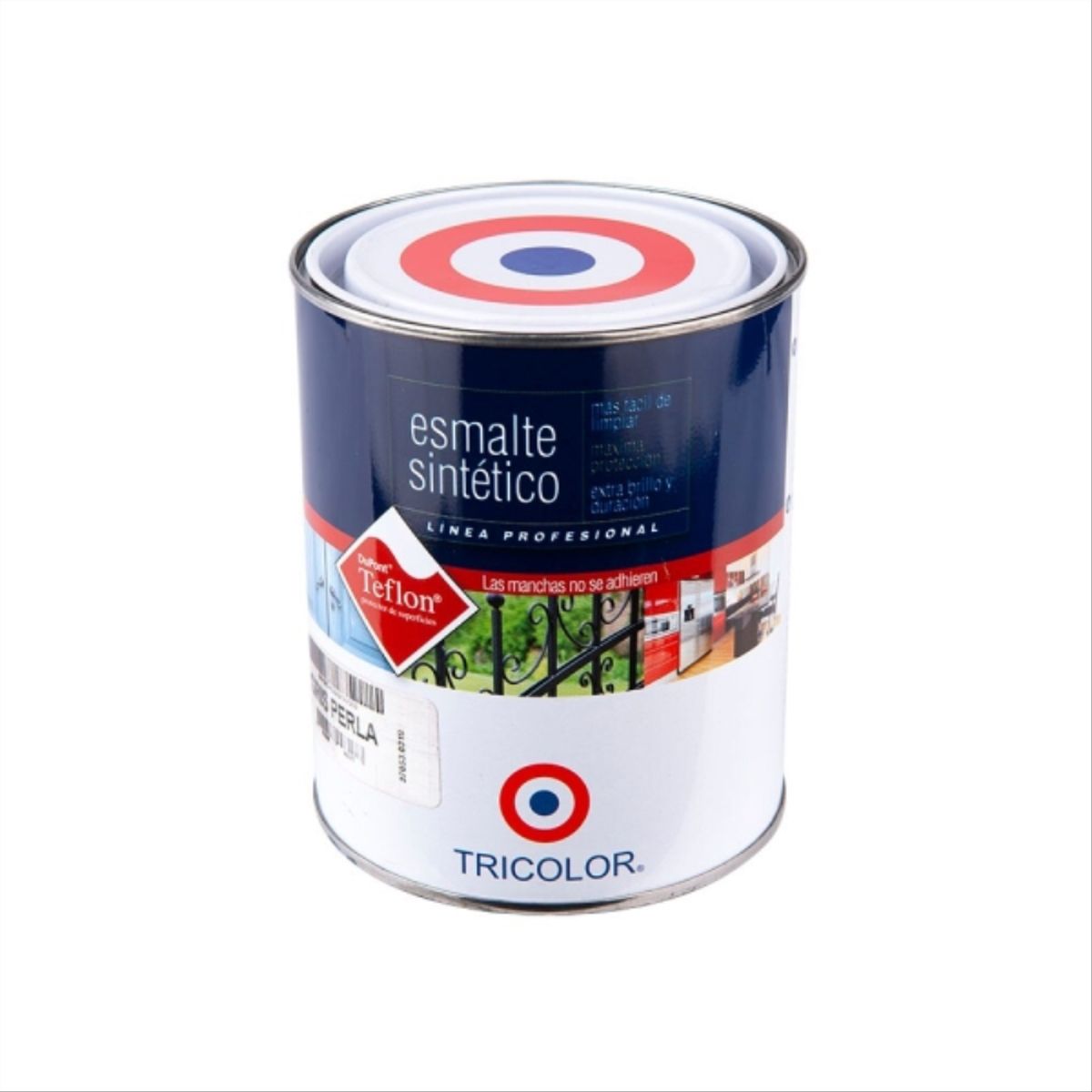 TRICOLOR - Esmalte sintético Profesional gris perla 1/4 gal