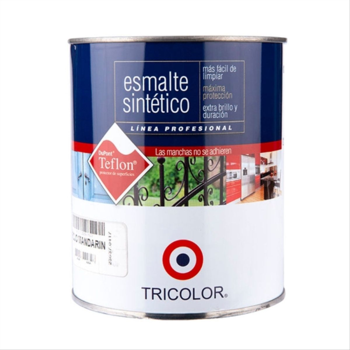 TRICOLOR - Esmalte sintético Profesional mandarín 1/4 gal