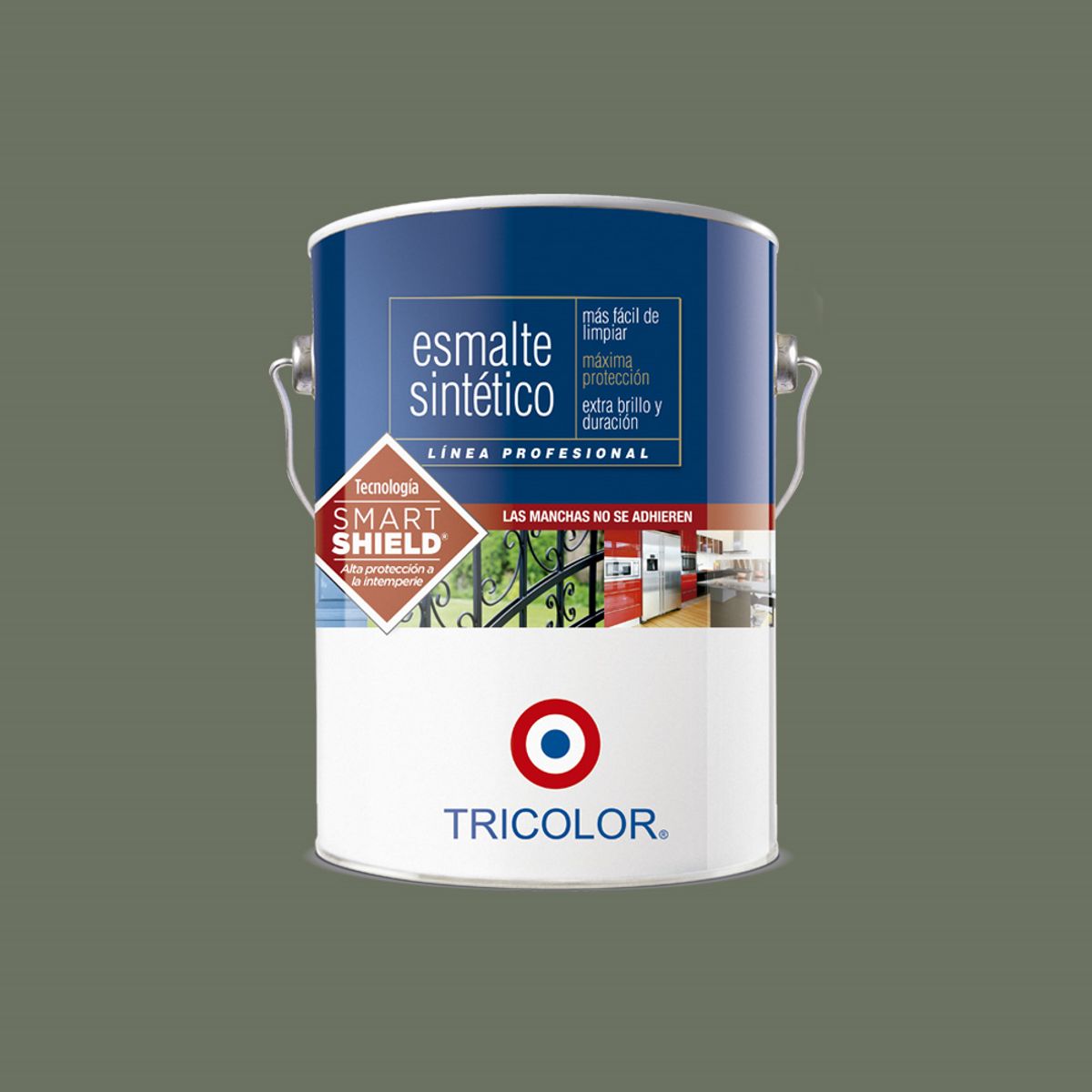 TRICOLOR - Esmalte sintético Profesional gris máquina 1 gal