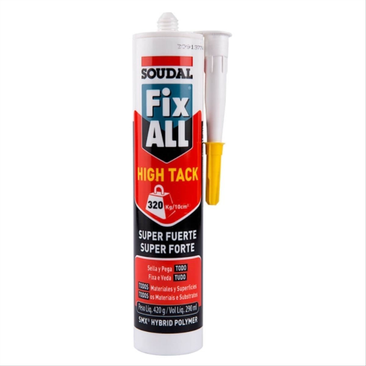 SOUDAL - Sellador adhesivo fix all súper fuerte blanco 290 ml