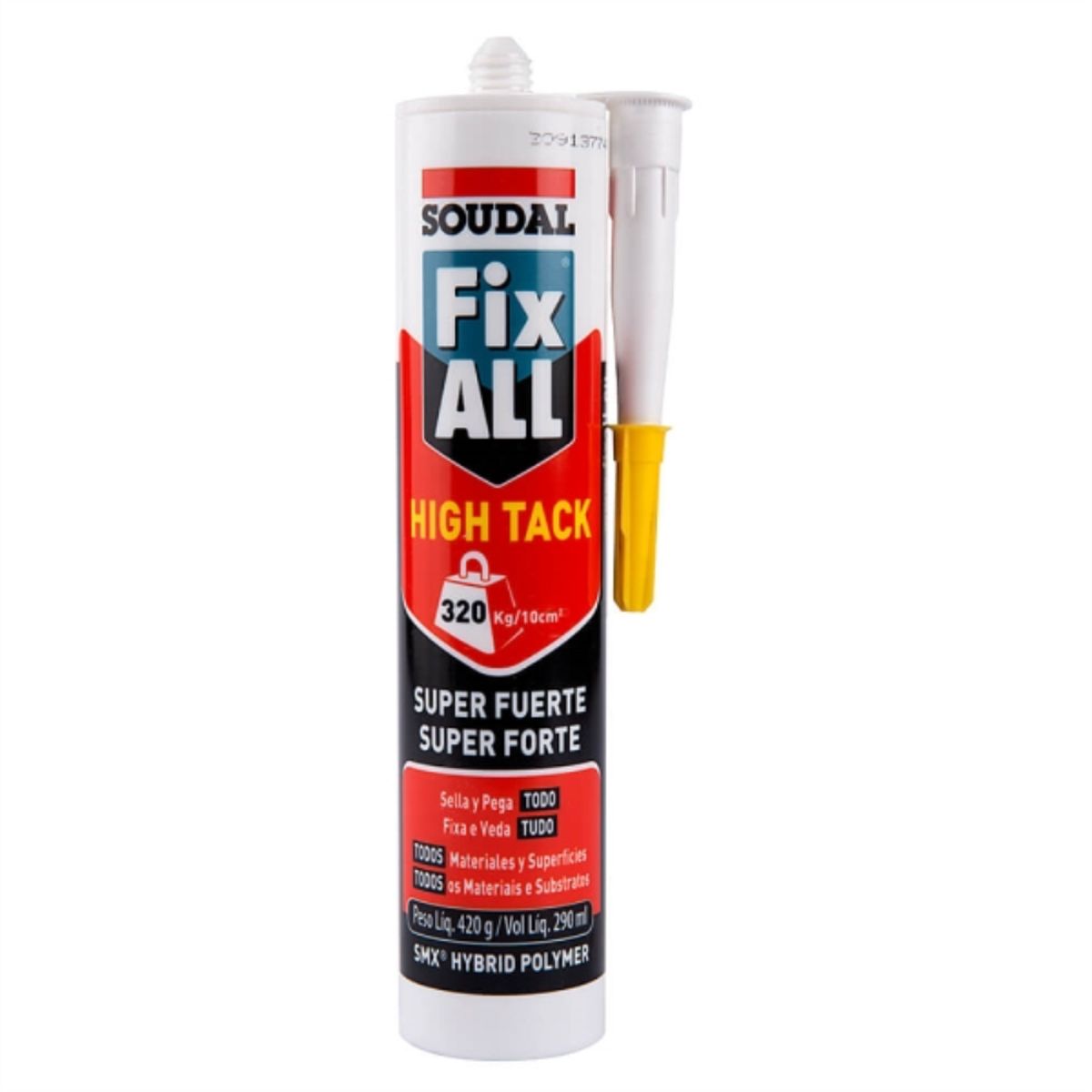 SOUDAL - Sellador adhesivo fix all súper fuerte blanco 290 ml