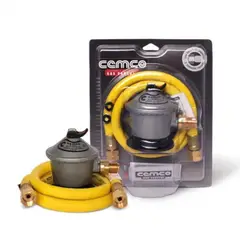 CEMCO - Kit regulador + manguera para gas 3/8" 100cm hilo izquierdo