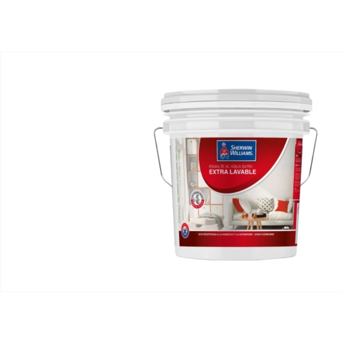 SHERWIN WILLIAMS - Esmalte al agua extra lavable blanco 4 gal