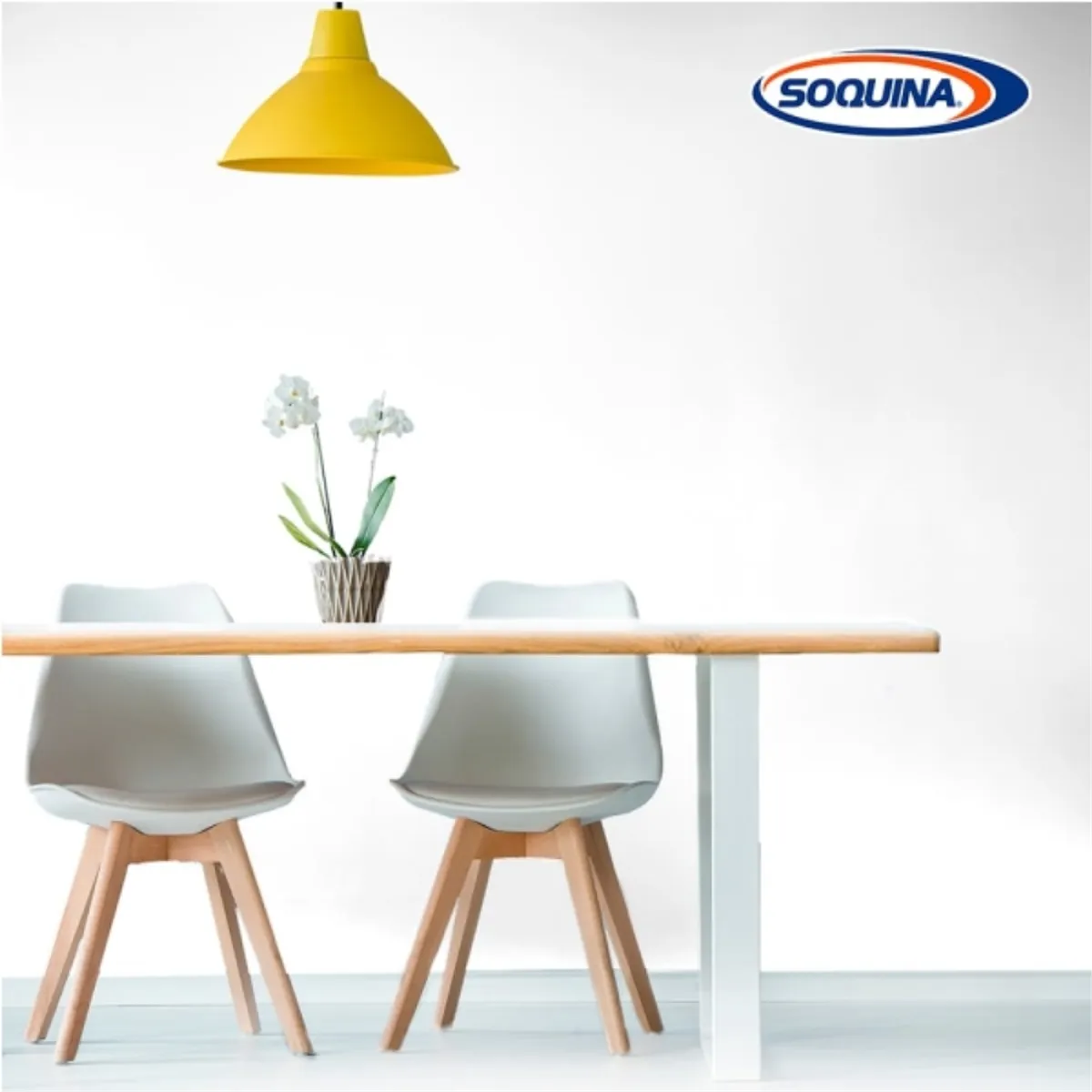 SOQUINA - Esmalte al agua Constructor satín blanco 4 gal