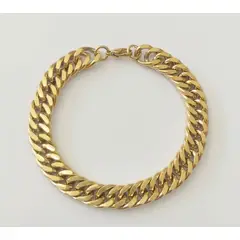 GENERICO - Pulsera Cadena Cubana Dorada Acero Quirúrgico Hombre Mujer