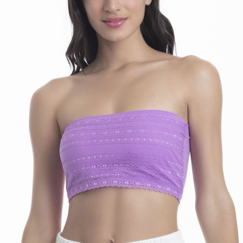 LADY GENNY - Top Sin Costuras Con Encaje Para Mujer