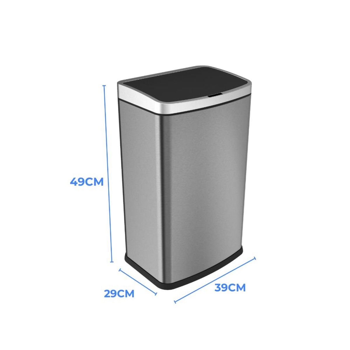 IGPRO - Basurero Metalico Acero Inoxidable 30L Con Sensor
