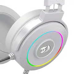 REDRAGON - Audifono Gamer Lamia H320 RGB USB Blanco con Soporte