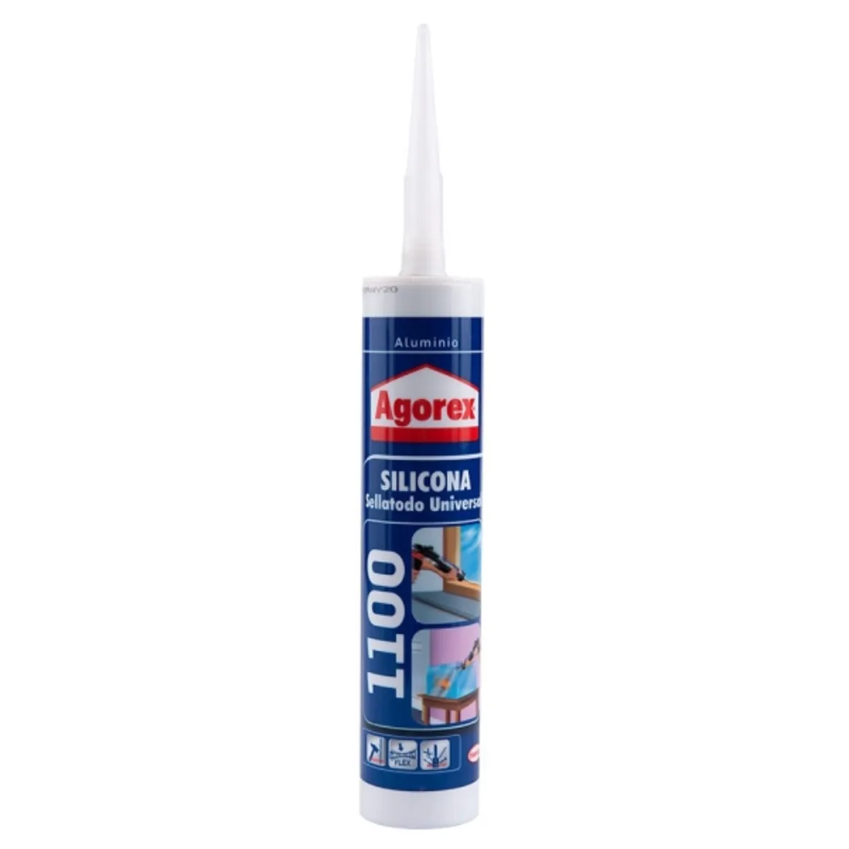 AGOREX - Silicona universal 1100 aluminio 300 ml
