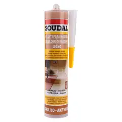 SOUDAL - Sellador acrílico para madera cerezo 310 ml