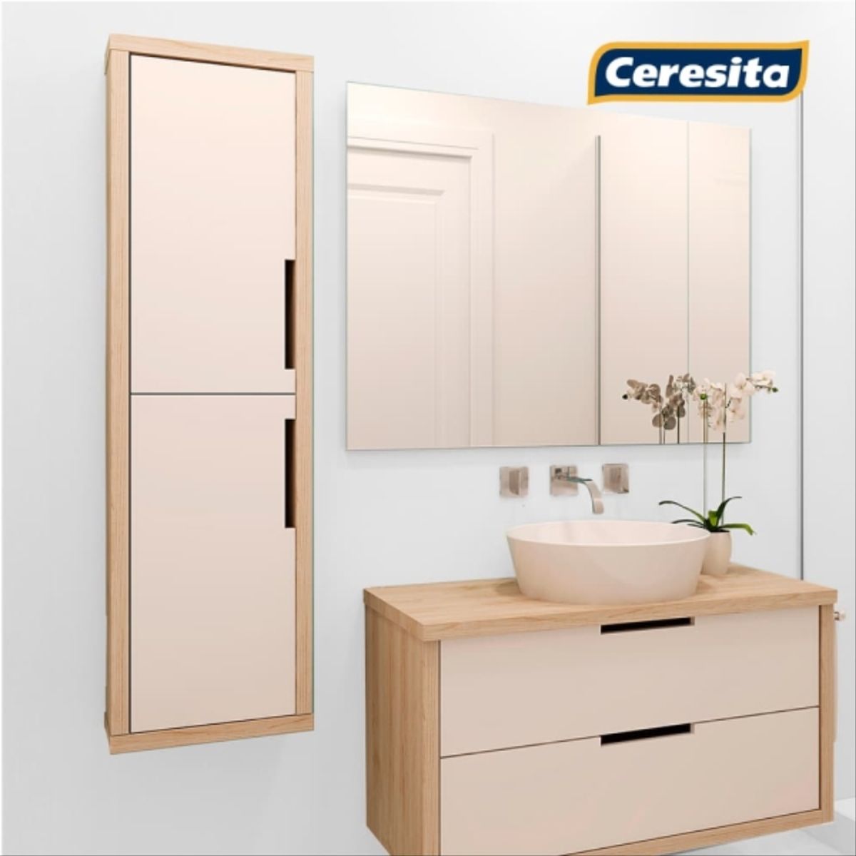 CERESITA - Esmalte sintético Cereluxe Aqua Tech semibrillo blanco 1 gal