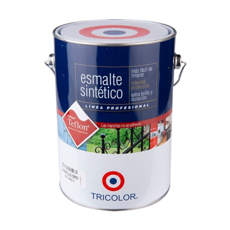 TRICOLOR - Esmalte sintético Profesional amarillo oro 1 gal