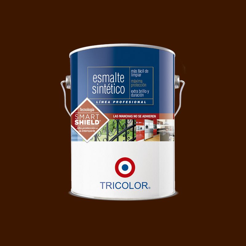 TRICOLOR - Esmalte sintético Profesional café moro 1 gal