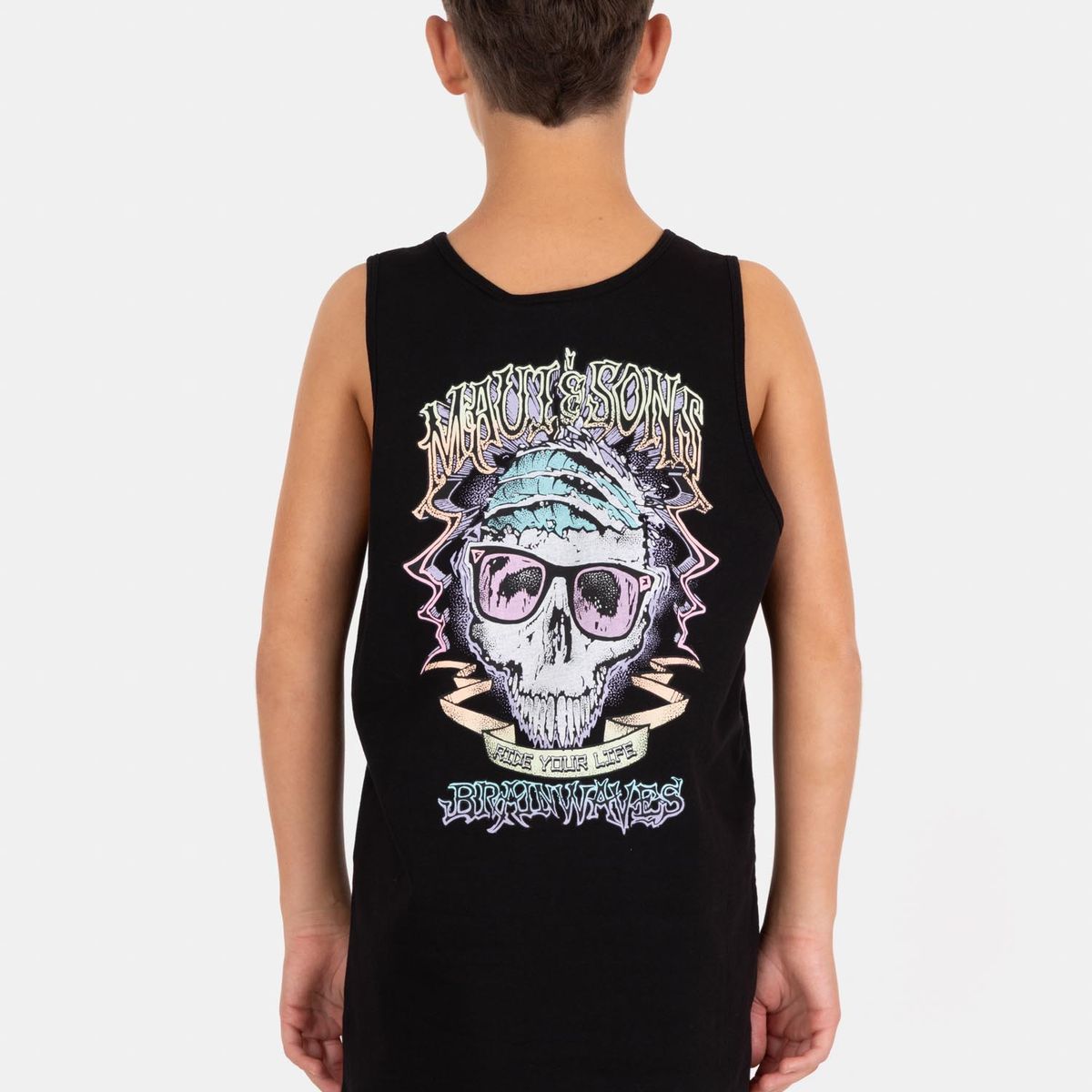 MAUI AND SONS - Polera SM Tribalz Negro Infantil Maui And Sons