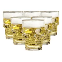 6 Vasos Shoperos Cerveceros Calavera Vaso Cervecero Vidrio