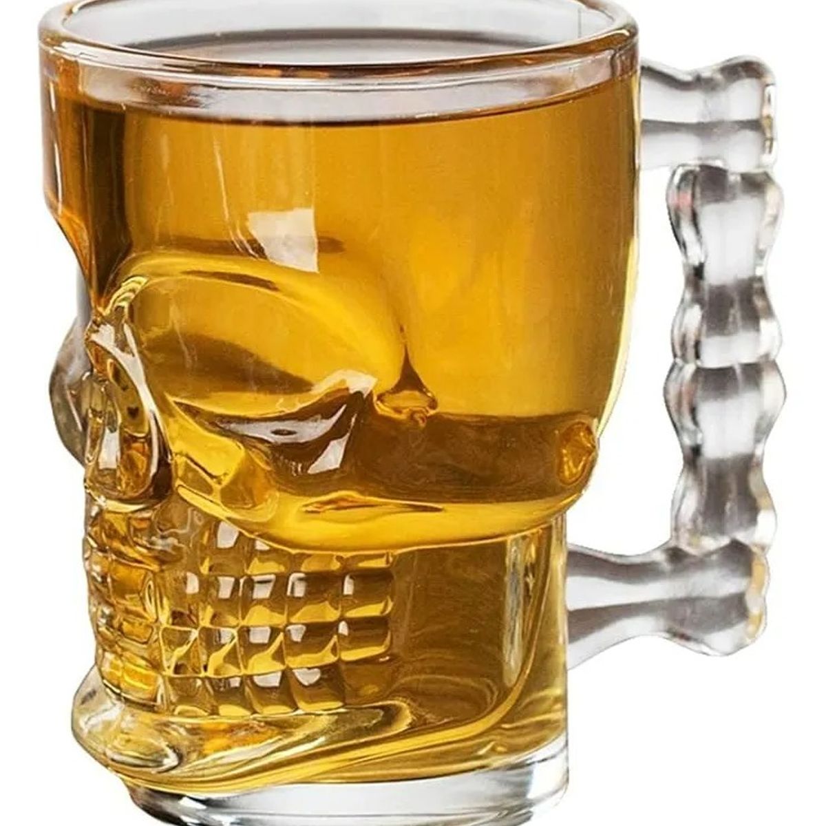 GENERICO - 6 Vasos Shoperos Cerveceros Calavera Vaso Cervecero Vidrio