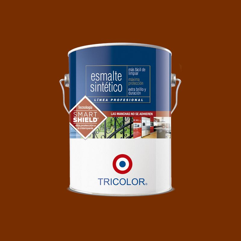 TRICOLOR - Esmalte sintético Profesional café 1 gal