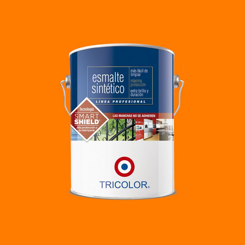 TRICOLOR - Esmalte sintético Profesional naranja 1 gal