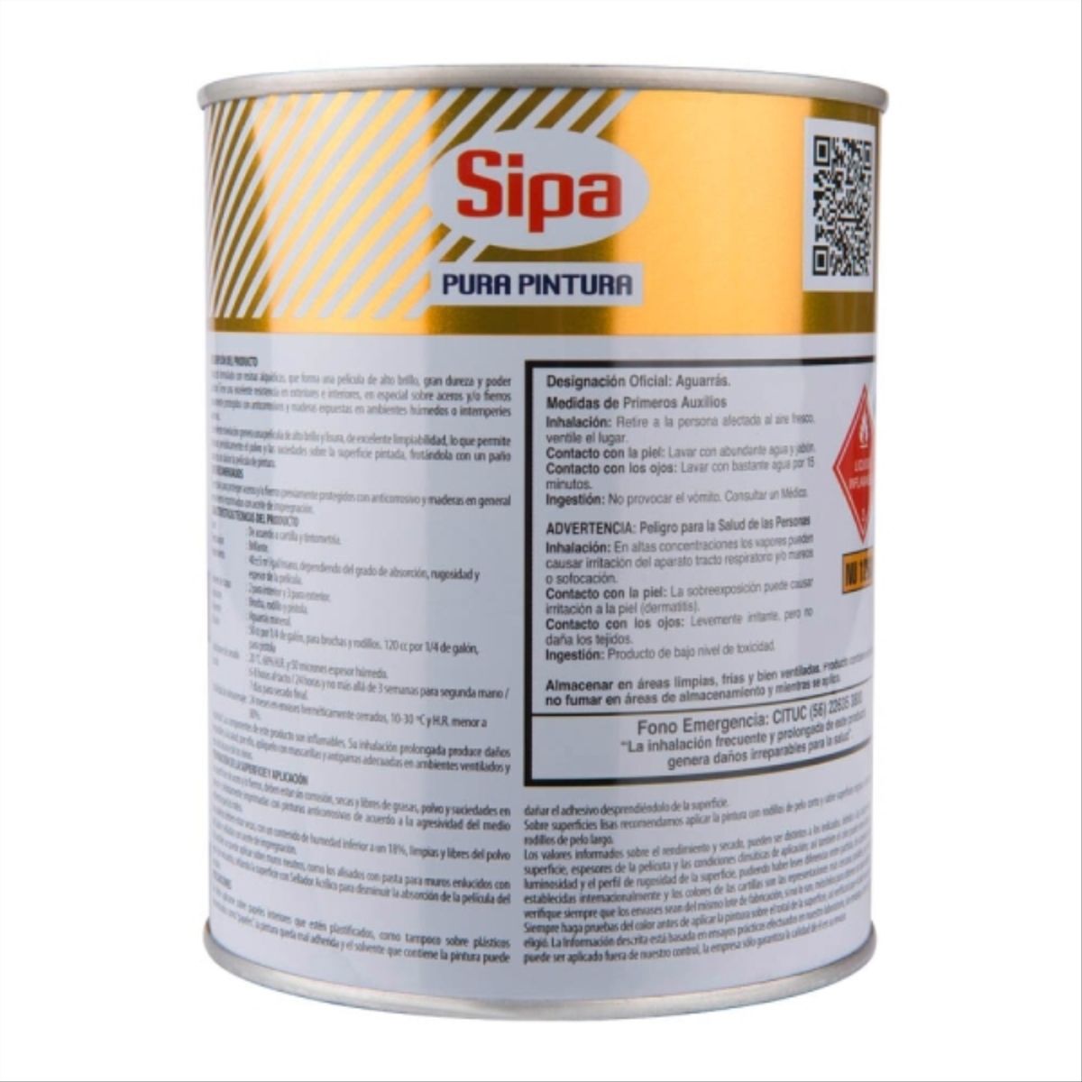 SIPA - Esmalte sintético blanco 1/4 gal