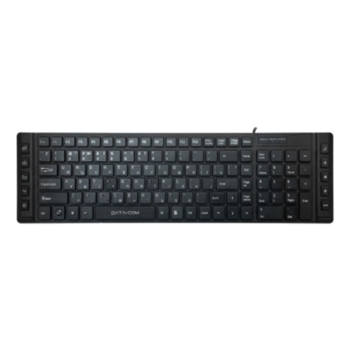 DATACOM - Teclado Negro Con Cable 115 Teclas Datacom