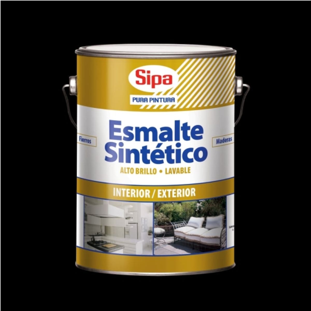 SIPA - Esmalte sintético negro 1 gal