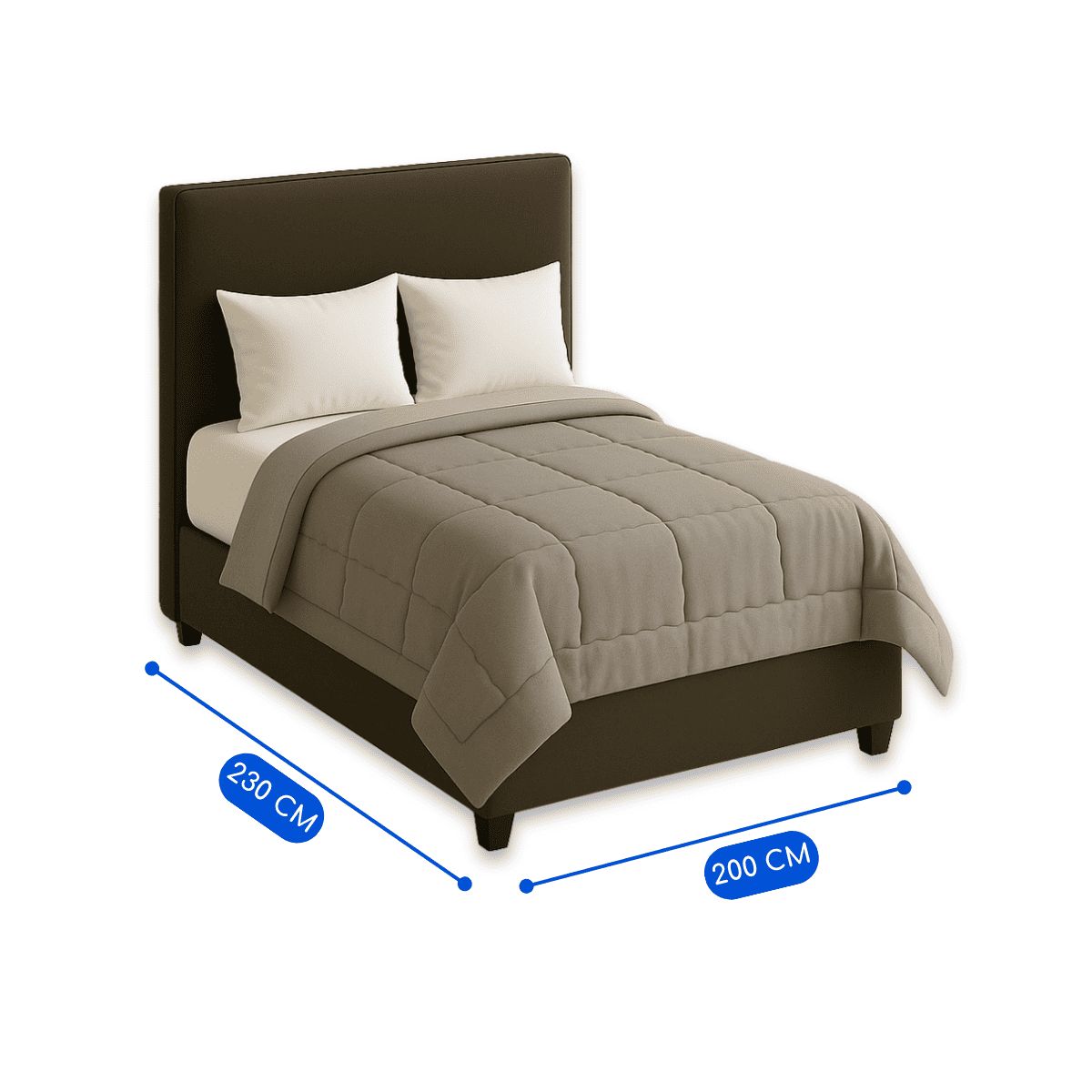 GUIZA - Plumón Edredón Nórdico 2 Plaza 200x230 100% Algodón Guiza