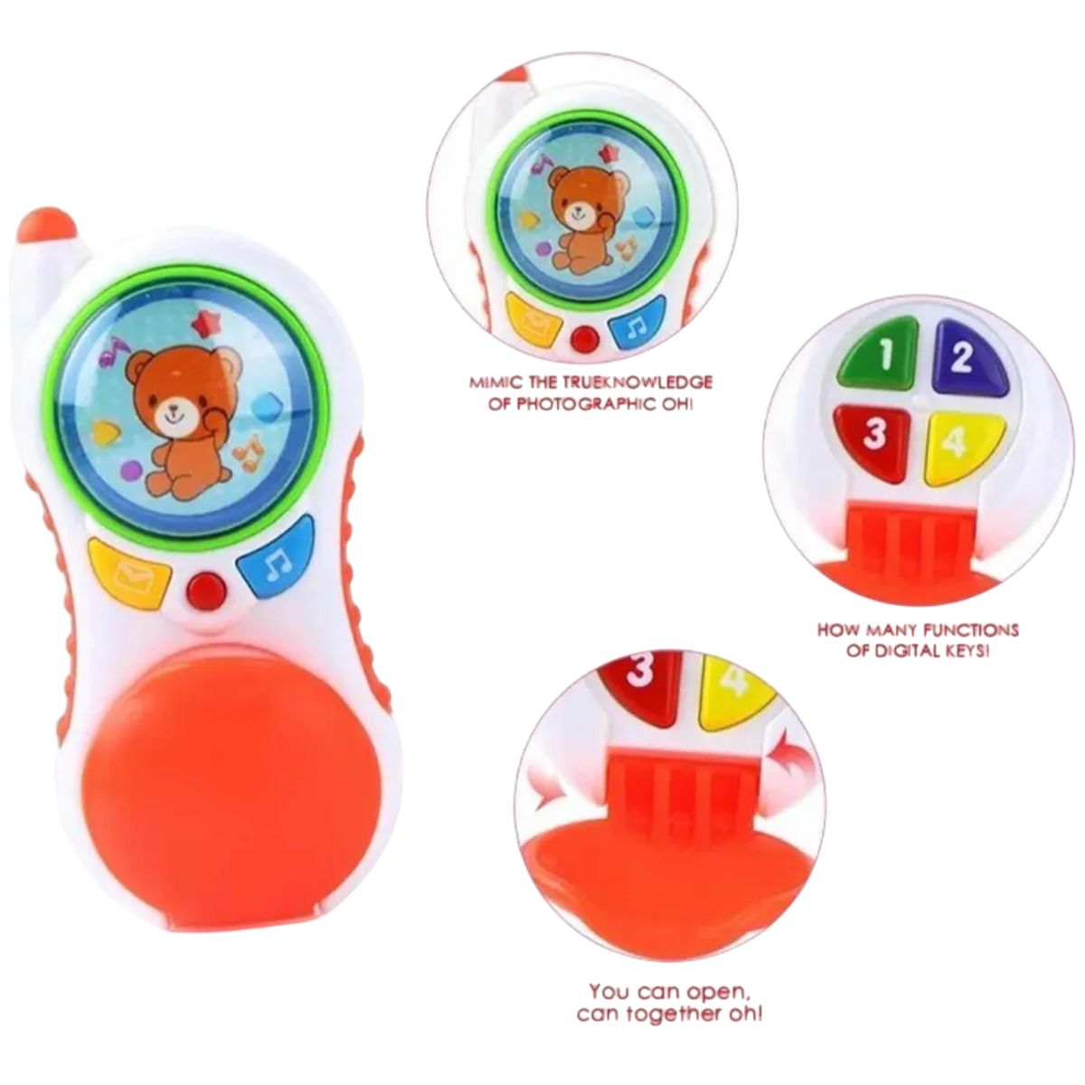 GENERICO - Telefono Celular Musical Interactivo Sonido Luces Para Bebe