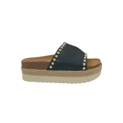 HERIEL - Sandalia Negra Plataforma Mujer