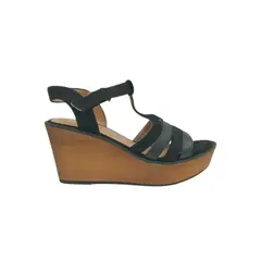 HERIEL - Sandalia Negra Taco Mujer