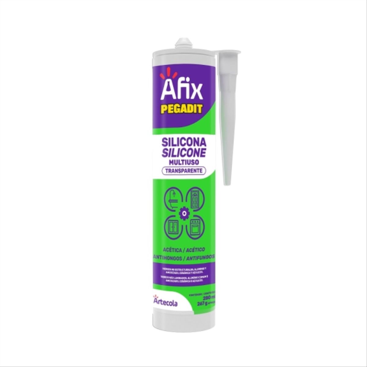 AFIX - Silicona multiuso transparente 280 ml