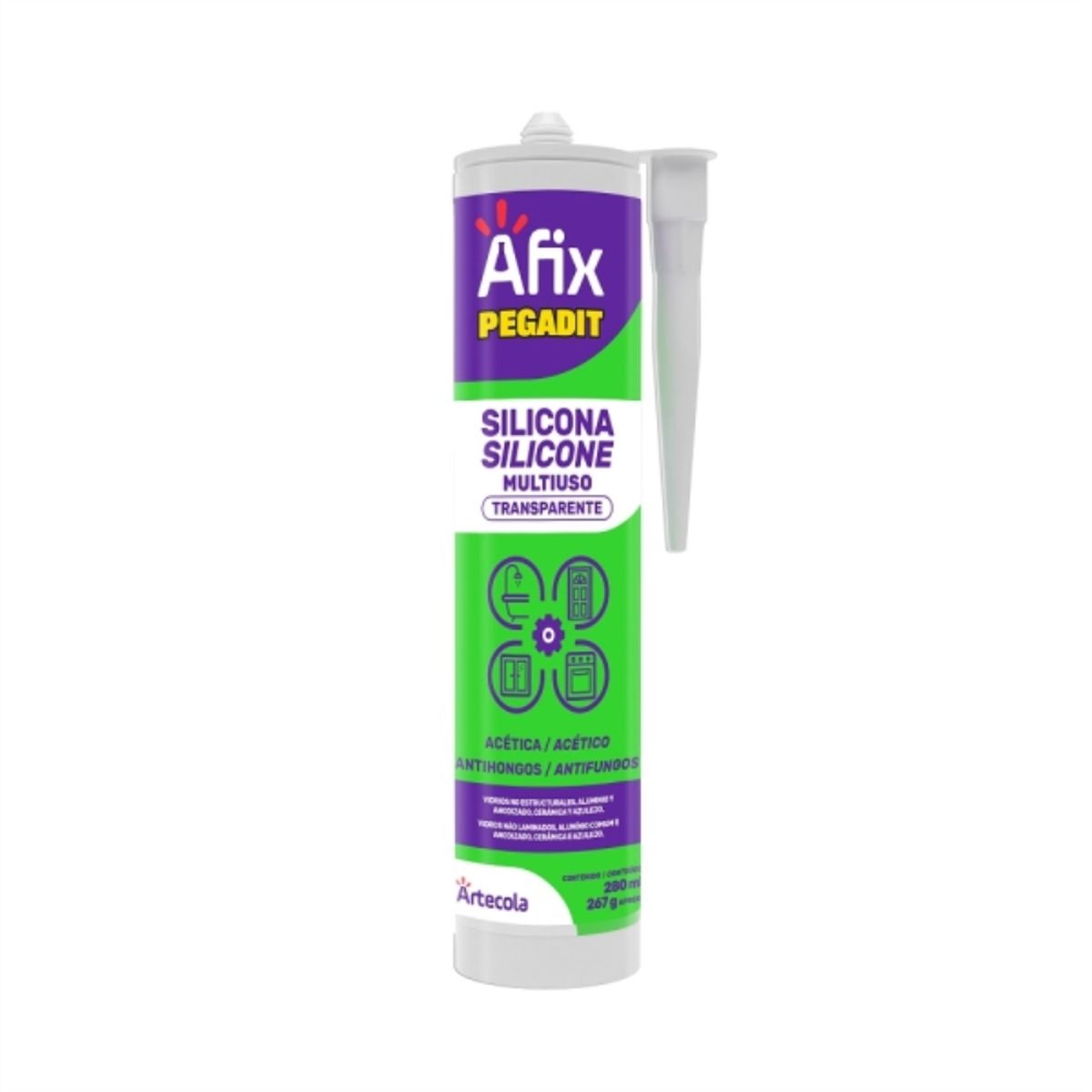 AFIX - Silicona multiuso transparente 280 ml