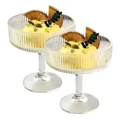 GENERICO - Set 2 Copas Helado Postres Copa De Vidrio Copas Postres