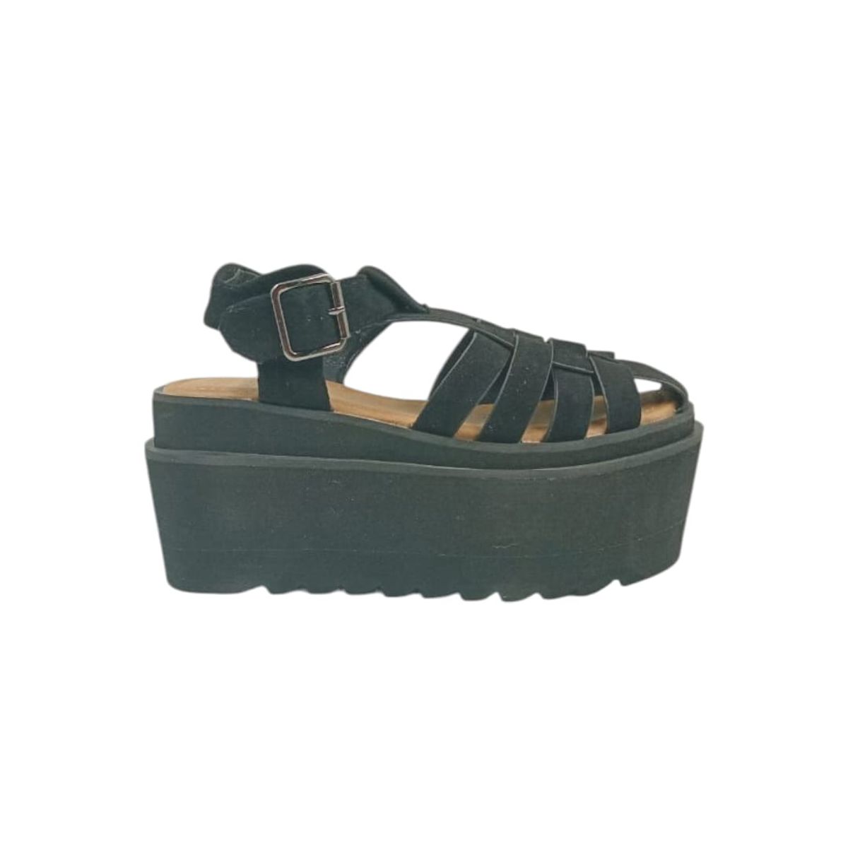 HERIEL - Sandalia Negra Plataforma