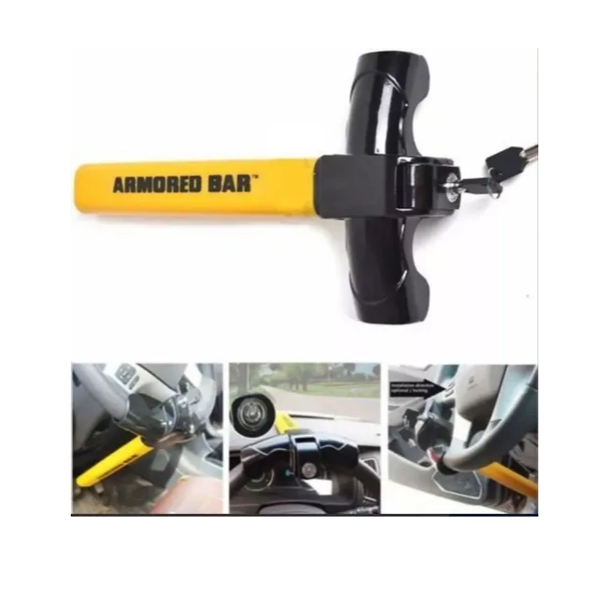 GENERICO - Cerradura Para Volante Traba Volante Bloqueo Auto Seguridad