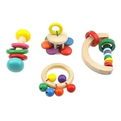 GENERICO - Sonajeros Para Bebe Juguete De Madera Estimulacion Temprana
