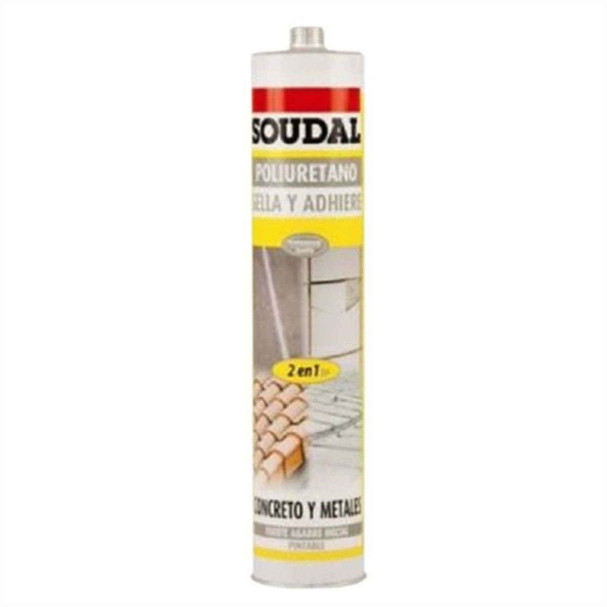 SOUDAL - Sellador adhesivo poliuretano gris 300 ml