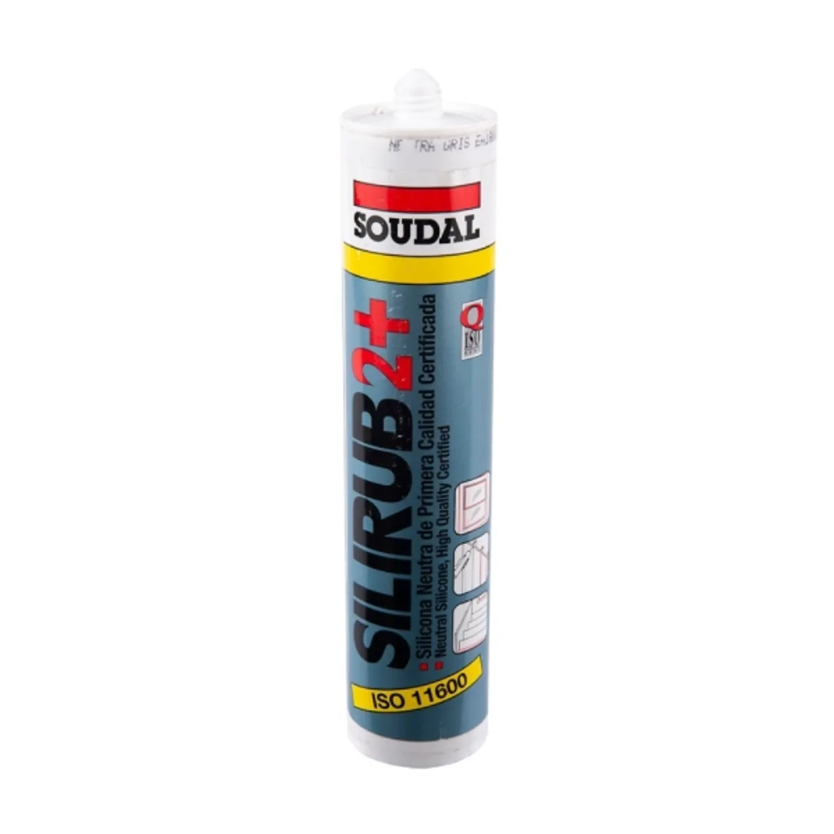 SOUDAL - Silicona neutra gris 300 ml