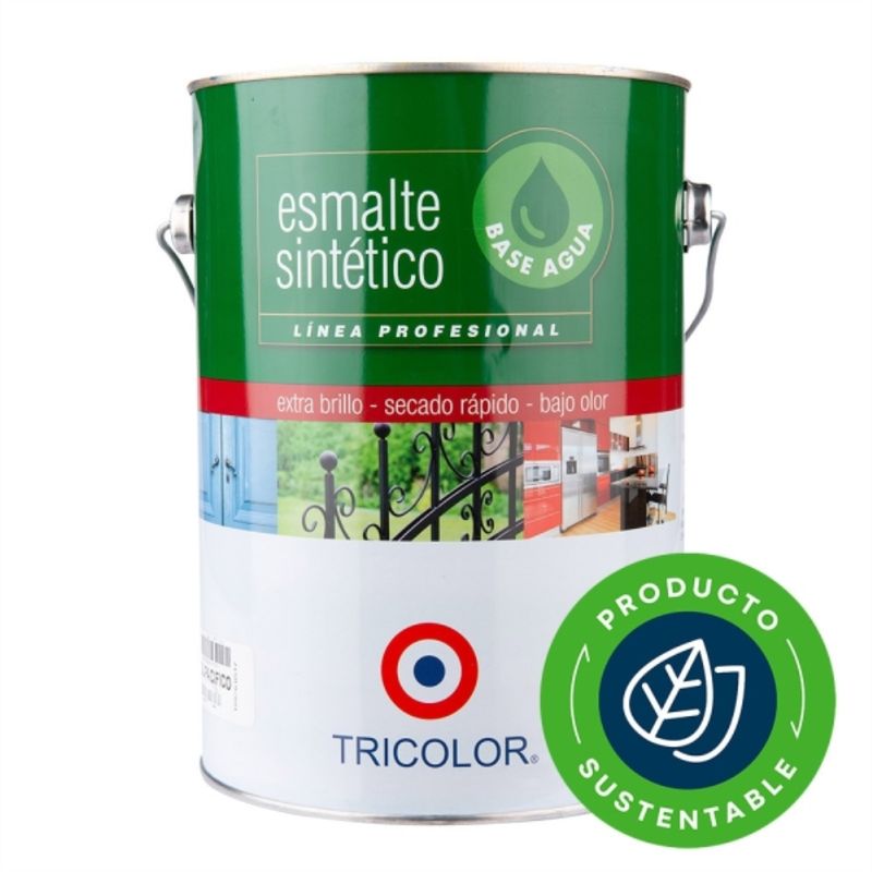 TRICOLOR - Esmalte sintético base agua azul pacífico 1 gal
