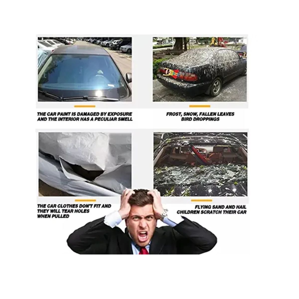 GENERICO - Cubierta Para Auto Protector Impermeable Funda Toldo M