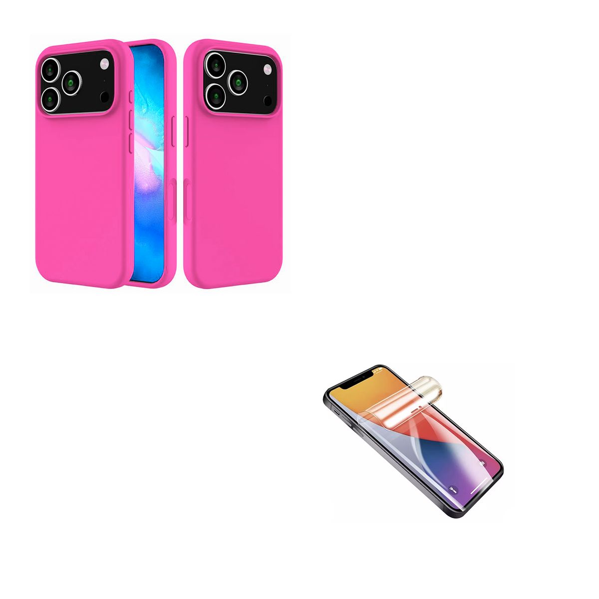 JOIGO - Carcasa Lamina Clear Para iPhone 17 Pro Fucsia