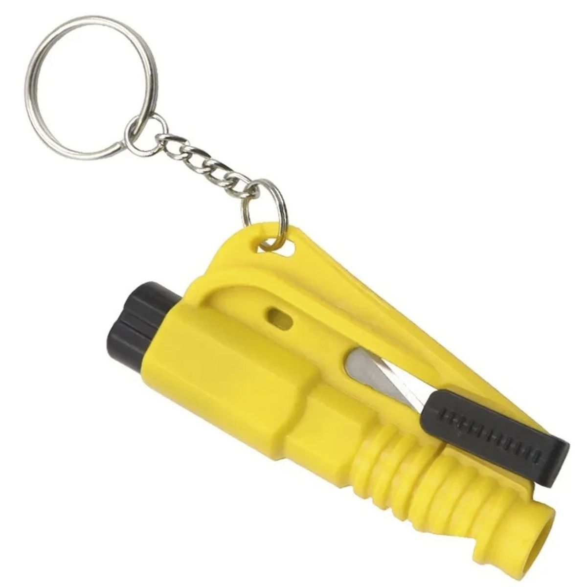 GENERICO - Llavero Emergencia Rompe Quiebra Vidrio Corta Cinturon
