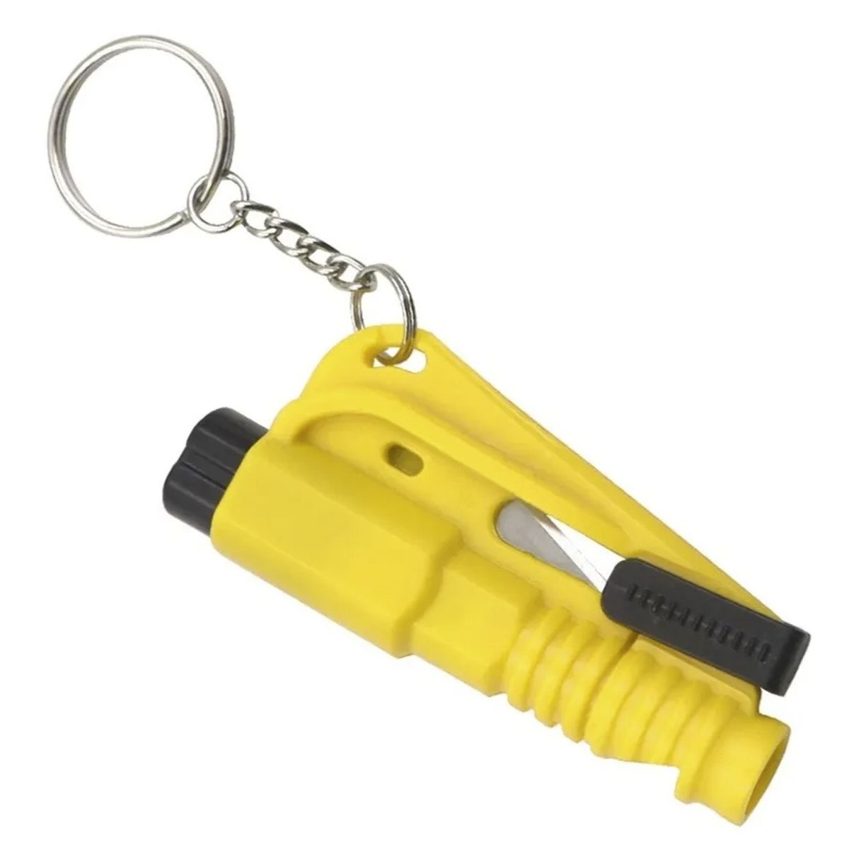 GENERICO - Llavero Emergencia Rompe Quiebra Vidrio Corta Cinturon