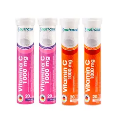 NUTRAZUL - VITAMINA C 1000 MG - PACK 4 UNIDADES - SABORES