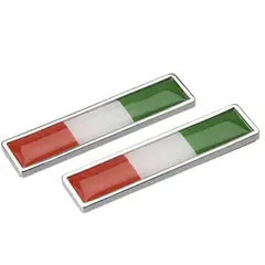 GENERICO - Par Insignia Logo Adhesivo Bandera Italia Italiana