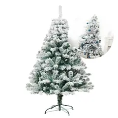 GENERICO - Árbol Navidad Nevado 210 CM 1200 Ramas Blanco Patas Metal