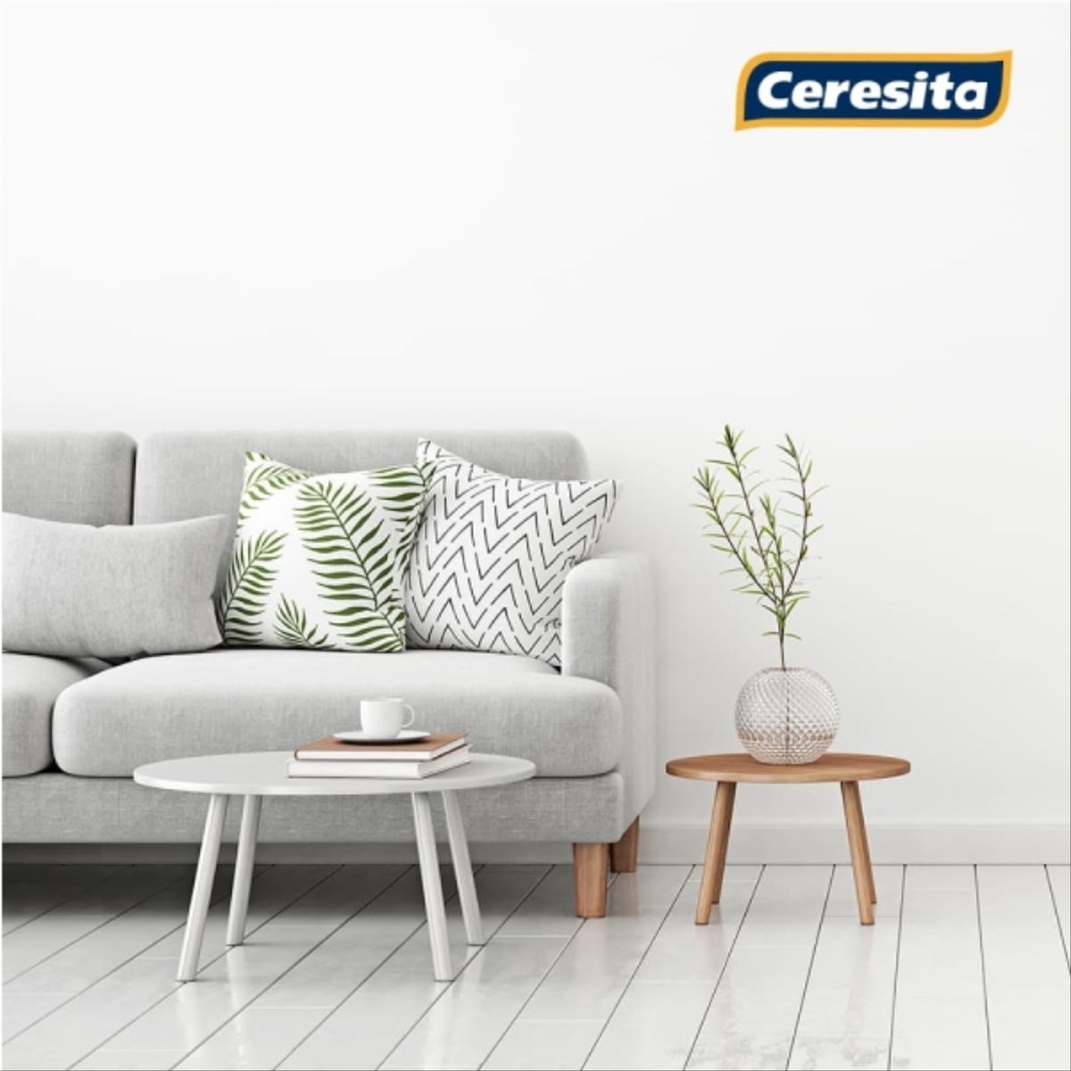 CERESITA - Esmalte al agua pieza y fachada blanco 1 gal